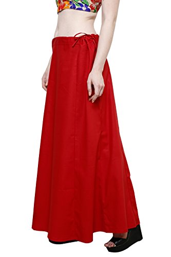 Image of Pistaa's combo of Women's Cotton Best Plain Solid Indian Readymade Inskirt Saree petticoats