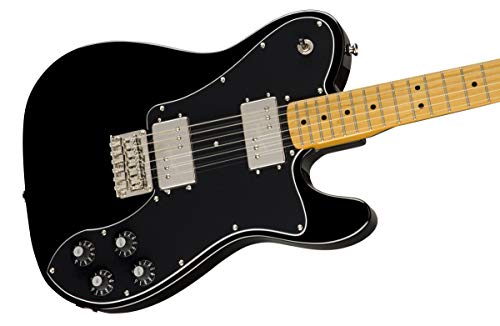 Squier Classic Vibe 70s Deluxe Telecaster Guitarra eléctrica, negro, diapasón de arce