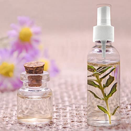 Murezima 4PCS/Set Clear Plastic Spray Mist Bottles Reusable Fine Mist Spray Bottles Pipette Atomiser Liquid Container for Essential Oils, Travel, Perfumes(100ml,3.5oz)