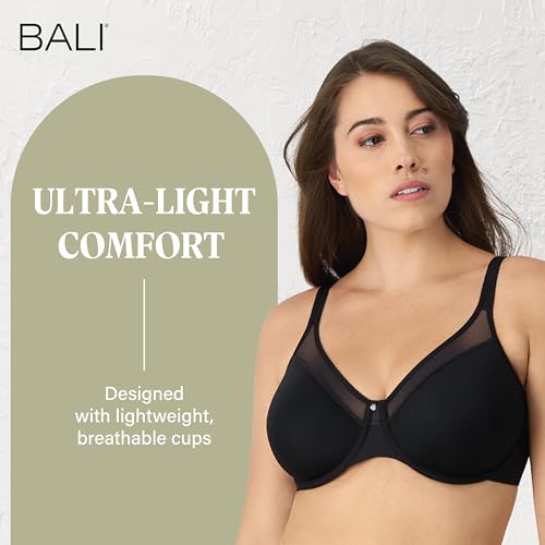Image of Bali Women's Everyday Bras for Women - One Smooth U Underwire Bras - Adjustable, Supportive & Comfy, Plus Size