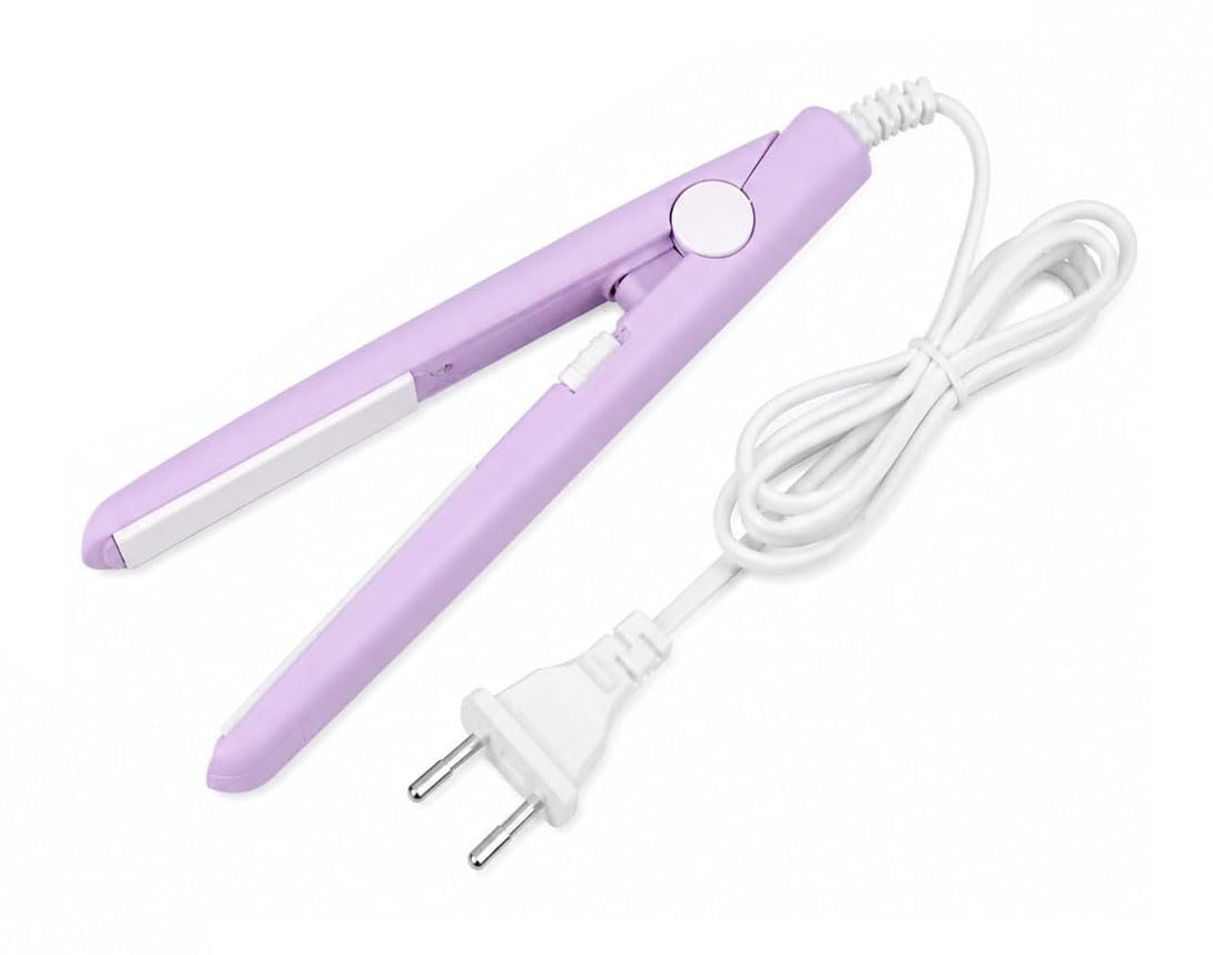 Mini Hair Straightener for Women - Portable Ceramic Flat Iron with Travel Case, Quick Heating, Ideal for Short Hair & Bangs, Ready in 30 seconds, perfect for travelling (Multicolor) Q1-image-38