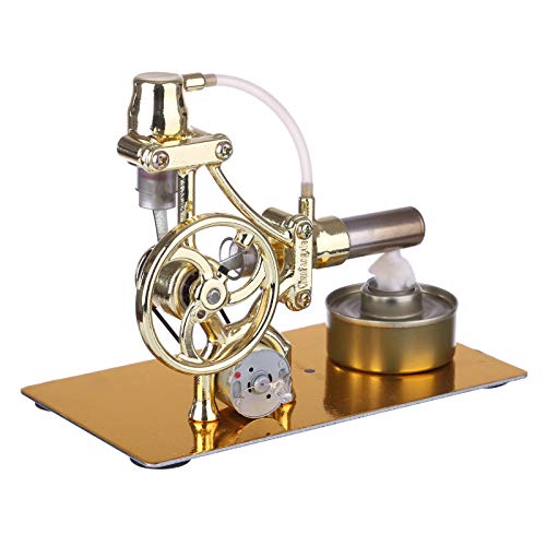 Flye Stirlingmotor, L-Typ Einzylinder Stirling Motor Generator Modell Wissenschaft Experiment Lernspielzeug mit LED… – Bild 6