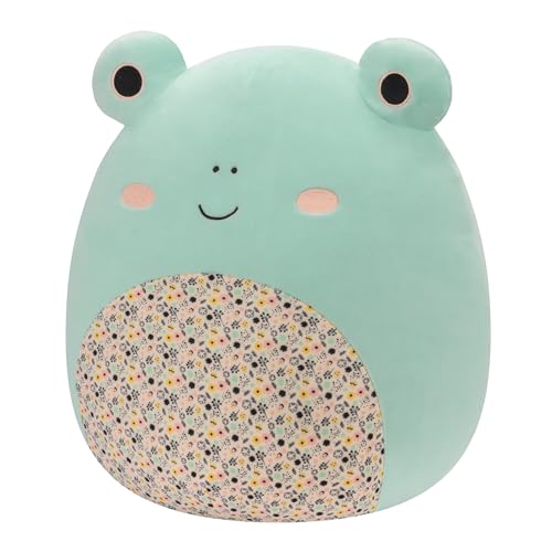 Image of Squishmallows Original 14-Inch Fritz Green Frog with Print Belly - Official Jazwares Large Plush