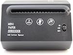 USB Paper Shredder, Automatic Feeding Mini Electric A6 Paper Shredder Cutter for Office School for Paper, Bills, Receipts
