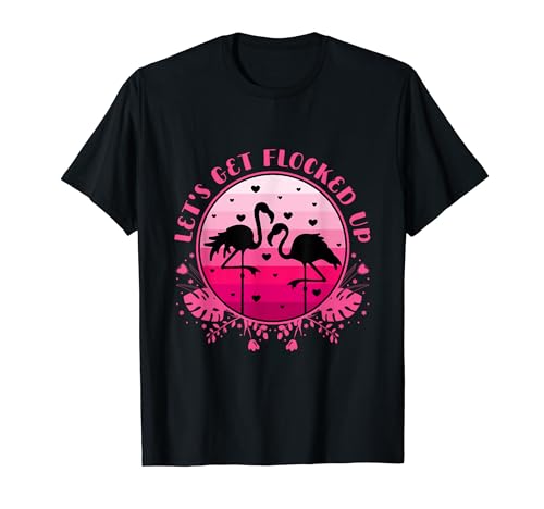 Divertido flamenco rosa lindo amante de los pájaros a juego para niñas y mujeres Camiseta