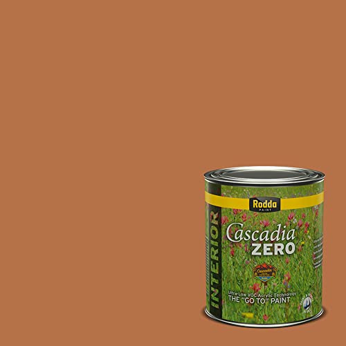 Rodda Paint CASCADIA ZERO Interior Flat Paint & Primer in One, Quart, Orange Ballad