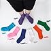4-Pack Combed Cotton Kids Casual Socks Cool Crew Fashion Neon & Solid Colors Dress Socks Elastic Fit for Girls Boys (US, Age, 7 Years, 11 Years, Bright pink)