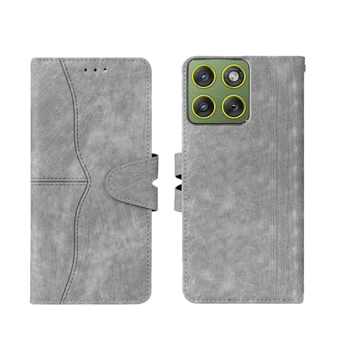 Image of amazon basics Moto Edge 70 5G Flip Cover | Card Pockets Wallet & Stand | Flip Cover for Moto Edge 70 5G (Gray)
