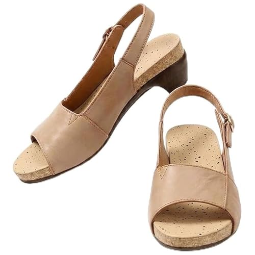 Sandales orthopédiques chic kaki cuir et soutien plantaire 36