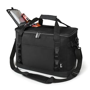 Tirrinia Large Cooler Bag Insulated, 48 Cans Leakproof Soft Camping Coolers, Portable Beach Cooler with Heavy-Duty Handles for Picnic, Beach, Road Trips