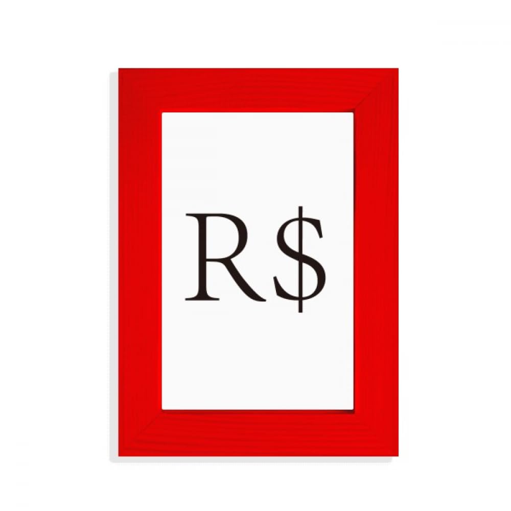 Cadre photo brésilien rouge à symbole monétaire pour sublimer votre salon