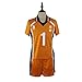 YZJYB Haikyuu Jersey N ° 1 Daichi Sawamura Cosplay Costume Unisexe Karasuno High School Lycée Club Uniformes Ensembles pour Les Fans D'anime,Orange,M