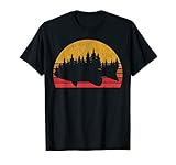 Bass Fishing Forest Retro Largemouth Fisherman T-Shirt