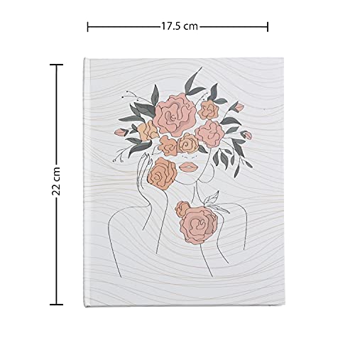 Image of PAPBOO Flower Women Hardbound Hardcover Notebook Diary, (22 X 17.5 cm, 80 GSM, 140 Single Ruled Pages) Journal, Gift