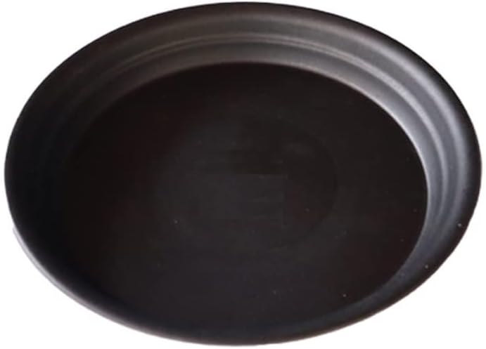 Generic RK_ENTERPRISES Tray/Plate/Saucer Suitable for 10 inch Round Plastic Pot (Black Color) - Set of 12 | Heavy Duty Highly Durable Plant saucerGamla for Indoor Home Decor & Outdoor Balcony Garden