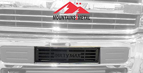 Mountains2Metal "Dirtymax" Stainless Steel Powder Coated Black Bumper Grille Insert Compatible With 2015-2019 Chevy Silverado 2500 3500 Hd M2M #400-70-1 #TOP1