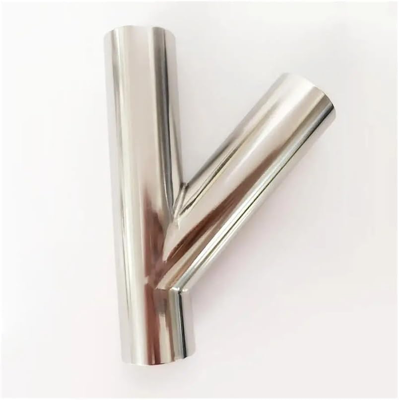 63mm 2.5" Pipe OD Butt Welding Oblique Y-Shaped 3 Way SUS 304 Stainless Fitting Spliter Homebrew Beer Wine