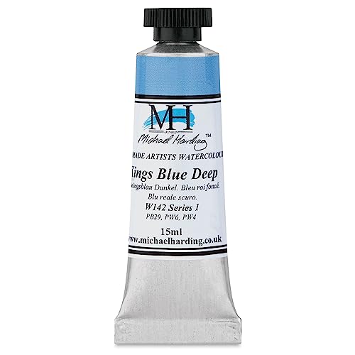 Michael Harding Professional Watercolors - 15ml Tubes (King's Blue Deep), 15 ml (Pack of 1)