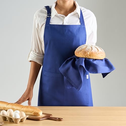 Image of Uni Plain Apron Title - 100% Cotton Kitchen Apron For Women & Men | Uni Plain, (28 inch X32 inch) | Durable Apron with Spacious Pocket - Perfect Kitchen Set for Home or Professional Use