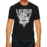 Team Fan Apparel NFL Adult Retro Triangle Unisex T-Shirt, Tag-Less Comfortable Football Apparel, Officially Licensed (Las Vegas Raiders - Black, X-Large)