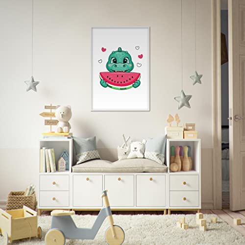 Art mural enfant de haute qualité impression cadre bois foncé