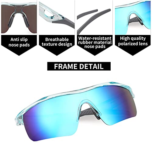 Image of FEISEDY Kids Polarized Sports Sunglasses, TR90 UV400 Baseball Cycling