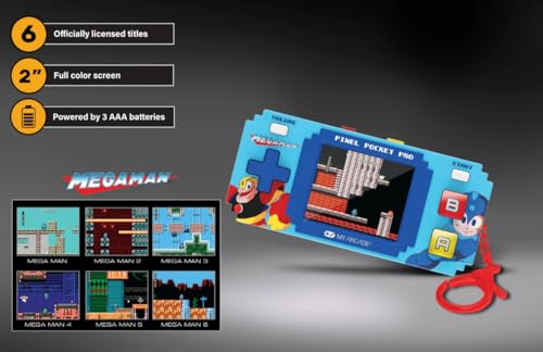 Image of My Arcade Mega Man Pixel Pocket Pro: Mega Man Video Game, Portable Keychain Arcade, Capcom