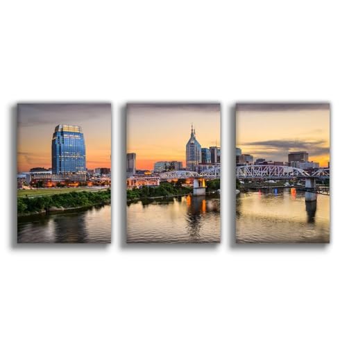 Toile skyline Nashville 50x75 cm pour habiller un mur vide avec élégance