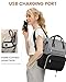 LOVEVOOK Laptop Backpack for Women Fashion Business Computer Backpacks Travel Bags Purse Doctor Nurse Work Backpack with USB Port, Fits 17-Inch Laptop Grey Black