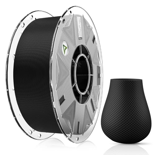 Creality PLA Filament Hyper PLA RFID 3D Printer Filament High Speed 30-600mm/s 1kg(2.2lbs) Spool Filament Support CFS Fits for K2 Plus Combo and Most 3D Printers 1.75 Filament Black