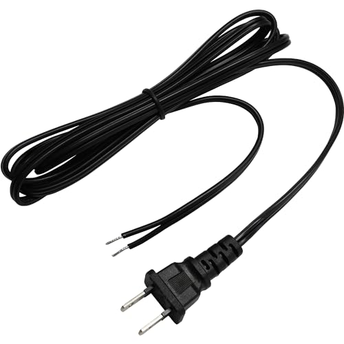 Kaito Denshi(海渡電子) AC電源ケーブル メガネケーブル ストレート 切りっぱなし ストレートタイプ コネクタ 2ピン 180cm ブラック PSE RoHS