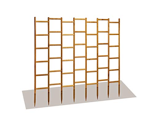 robinia-pro Rankgitter freistehend aus Robinienholz - Breite 192 cm, Höhe 144 cm (Robinie, Holz) Rankgerüst, Rankhilfe, Spalier, Rosengitter (Raster 27x27 cm, niedrig - mittelhoch) Cover