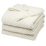 Mokoya Knit Blanket, Cozy, Soft Blanket Machine Washable, Throw Blanket for Couch, Decorative Bed Bl