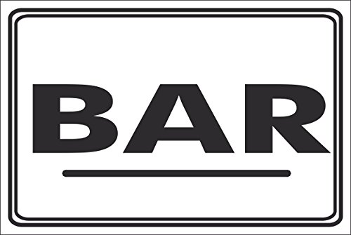 Preisvergleich Produktbild Bar Schild -3030s- Bar, mit 4 Eckenbohrungen (3mm) inkl. 4 Schrauben