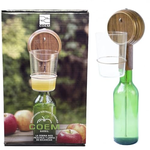 Escanciador de Sidra Electrico - Regalos Originales para Hombre - Echador de Sidra con bateria para Disfrutar un Culín de Sidra Fresco y Burbujeante - Dosificador Sidra (Portatil)