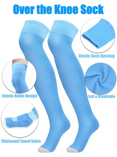 3 Pcs Baseball Belt and Socks Combo Youth Over Knee Sock Stockings Softball Belt for Boys Girls2