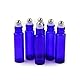 YIZHAO Blau 10ml Roll On Glasflaschen für Ätherisches Öl, Leer Roll On Flasche mit Edelstahl Roller Bällen, für Aromatherapie-Gemische, Duftstoff, Parfüm,Massage - 6 Pcs