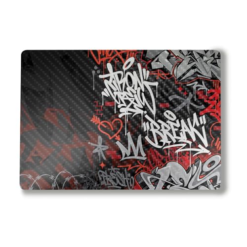 Image of Carbon Fiber Laptop Skin Compatible with Alienware M18 R2 (2024) - Red Tag - Premium 3M Vinyl Protective Wrap Decal Cover - Easy to Apply | Crafted in The USA by MightySkins