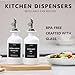 HOMCDALY Olive Oil Dispenser for Kitchen, 11.8oz Glass kitchen Dispenser Bottle, White Oil&Vinegar Cruet Set, Leakproof Oil Bottle for Cooking| Set of 2 (11.8oz – White)
