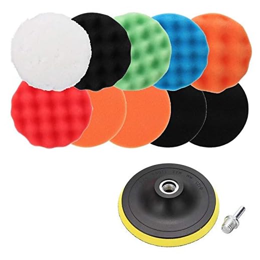 12PCS 125mm Svampbil Polisher Waxing Pads Buffing Kit för båtbil Polsk buffertborrhjul Polerare tar bort repor