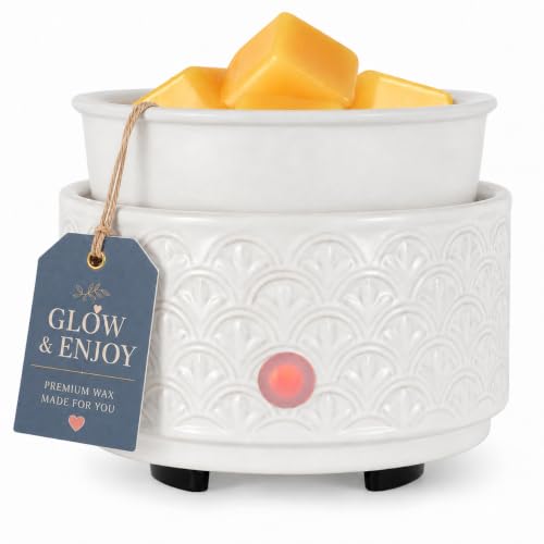 Ceramic Wax Melt Warmer - 3-in-1Electric Wax Warmer-Fragrance Candle Burner for Scented Wax Tarts...