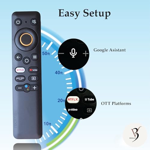 Image of Infrared Remote Control for RealmeSmart 4K Android LED OLED QLED TV Replacement for Original, realme Remote with Netflix Prime Video and YouTube Hot Keys (Realme Voice)