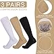 Utensilsto 3 Paar Medizinische Kompressionsstrümpfe für Damen & Herren 20-30 mmHg, Kniestrümpfe Lange Kompressionssocken Compression Socks für Laufen Flug Sport Reisen Schwangerschaft (S/M)