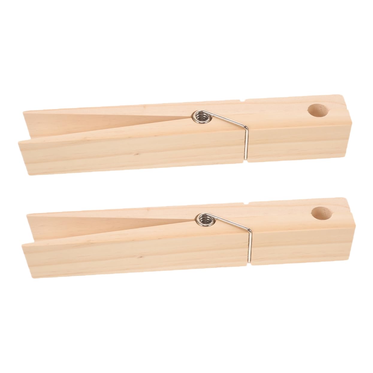 IMIKEYA 2 Pezzi Mollette Giganti in Legno Beige per Asciugamani e Vestiti, Clip Robuste e Sicure per Bagno e Lavanderia, Design Rustico Semplice e Pratico
