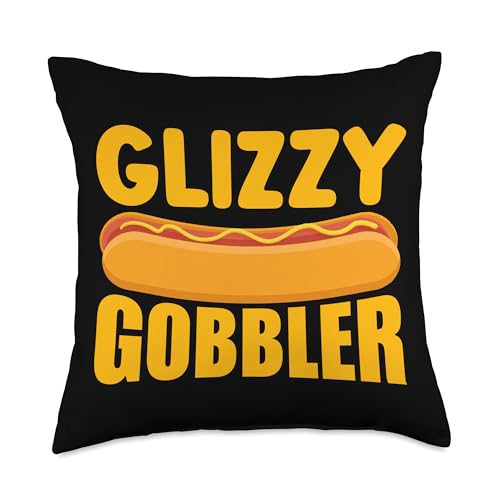 Enjoying A Hotdog Food Sarcastic Saying I Swallow Juicy Wieners, Funny, Joke, Sarcastic Throw Pillow, 18x18, Multicolor