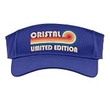 Cristal Retro 70s 80s Sunset Stripe Sport Sun Visor, Youth, One Size, Purple