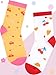 BliBliTaTa Girls Kids Socks Crew Socks 5 Pack Youth Cute Novelty Fun Cotton Seamless Toe Breathable Durable Fashion for 2-4,4-6,6-8,8-10,10-12,12-14 Years Old Small Doughnut Cherry Strawberry