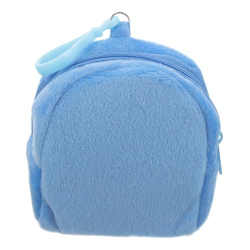 VALICLUD Monedero De Felpa Auto Arpillera Doble Titular De La Tarjeta Tríptico Bueno Cadena De Billetera Corgi Billetera Delgada Agitarse Colgante Llaveros Lindo Pequeño Pequeña Llave Blue