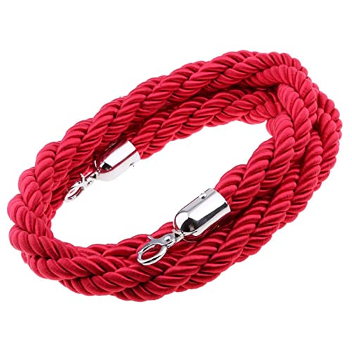 Corde de guidage rouge torsadée de 2,5m pour poteau de balisage et gestion des files d'attente