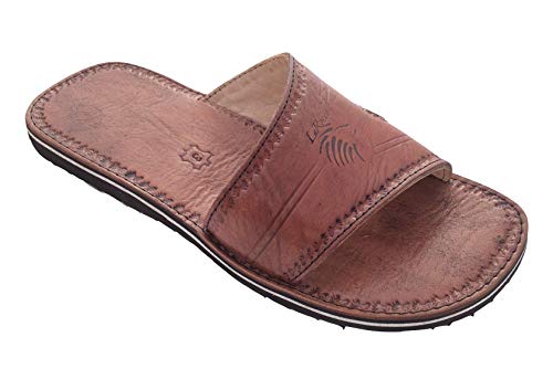 LaRocco Ledersandalen Riemchensandalen Riemensandalen Echtleder Sandalen Pantolette 35.a.b.m (47, Braun)